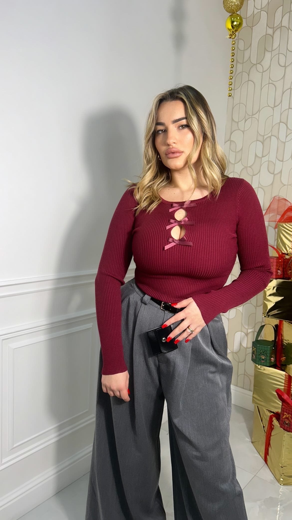 Body in maglia fiocco